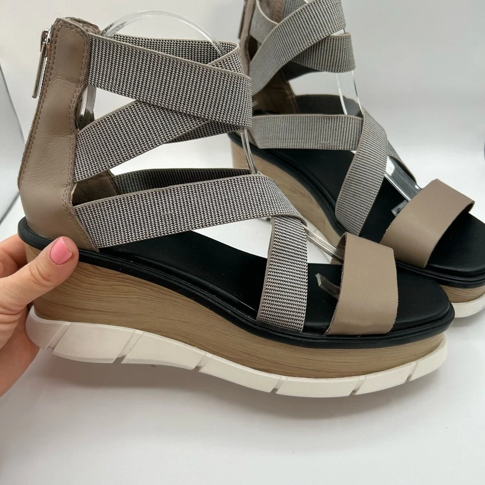 Sorel Women's Platform Sandals - Gray and Tan lowest price - Picture 5 of 15